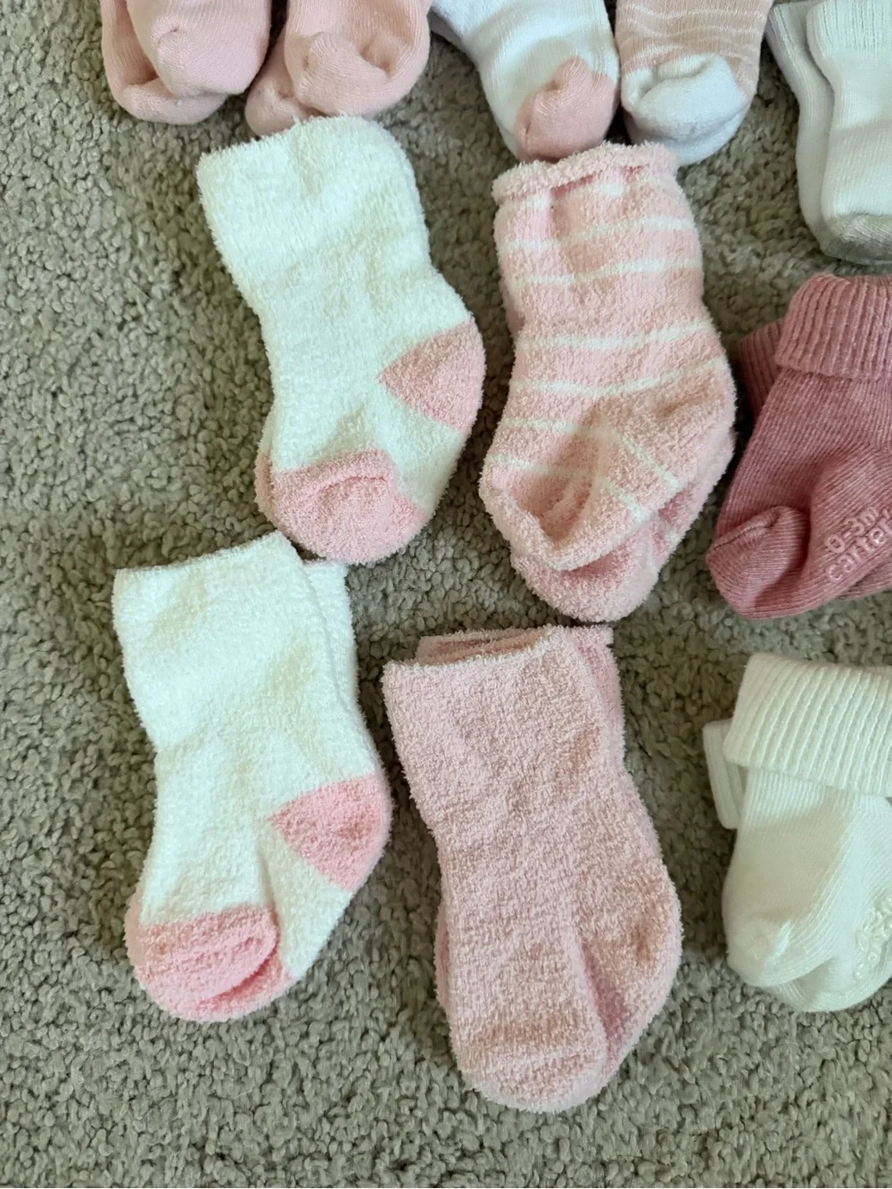 18 Pairs of Carters Baby Socks